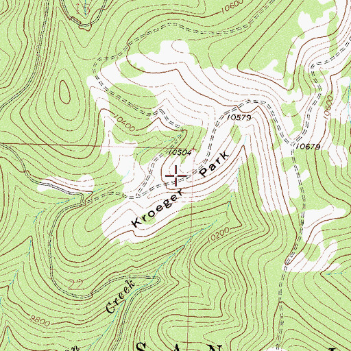Topographic Map of Kroeger Park, CO