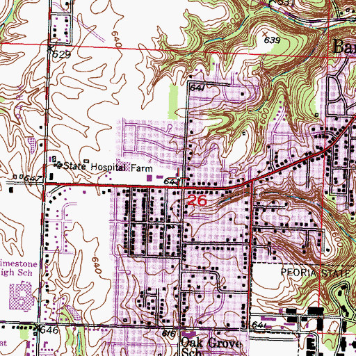 Topographic Map of Carpenters Way Community Church, IL