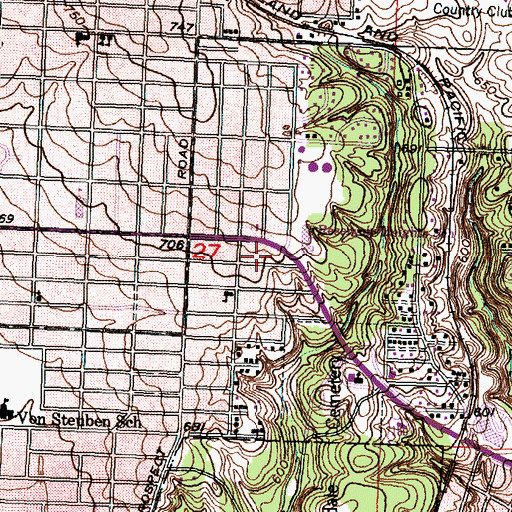 Topographic Map of Church of Christ, IL