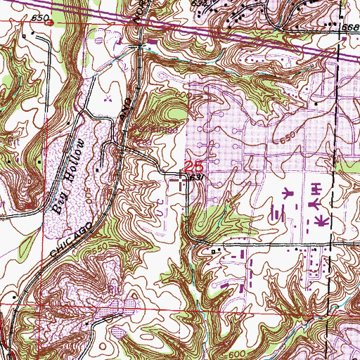 Topographic Map of The Church of Jesus Christ of Latter Day Saints, IL
