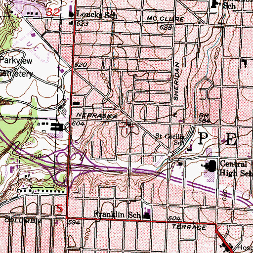 Topographic Map of Church of the Living God, IL