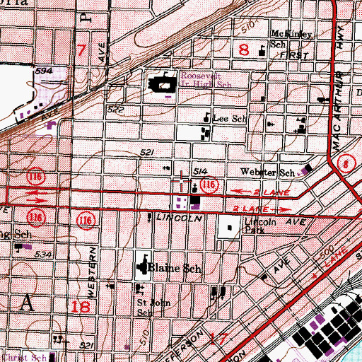 Topographic Map of Common Place, IL