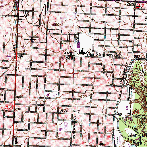 Topographic Map of Community Chapel International Four Square Church, IL