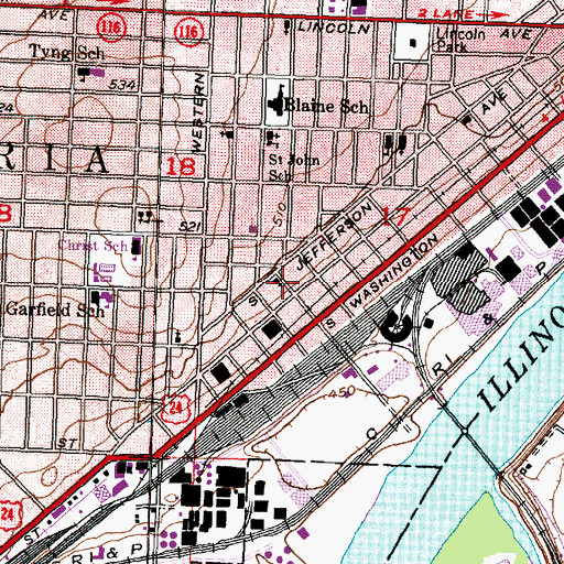Topographic Map of Cornerstone Church, IL