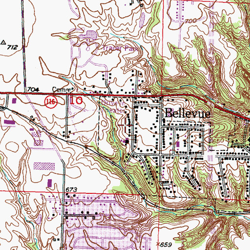 Topographic Map of Cuesport Billiard Academy, IL