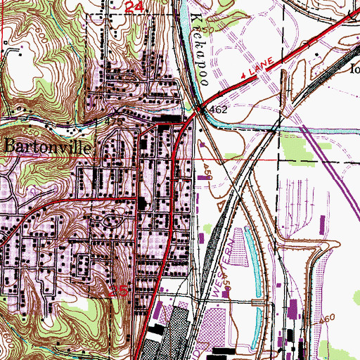 Topographic Map of Dance Connection, IL
