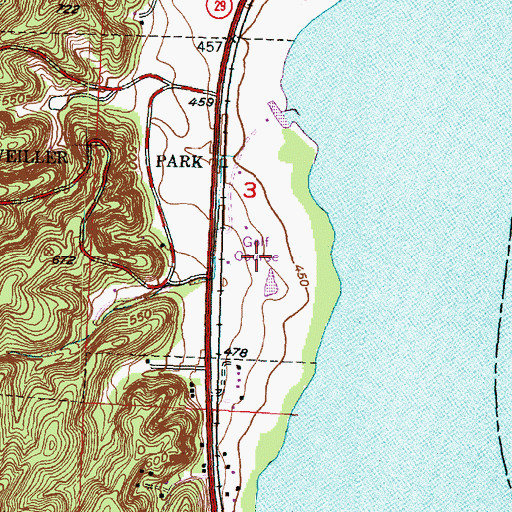 Topographic Map of Detweiller Golf Course, IL