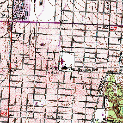 Topographic Map of Diagnostic Learning Center, IL