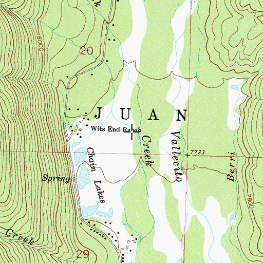 Topographic Map of D Creek, CO