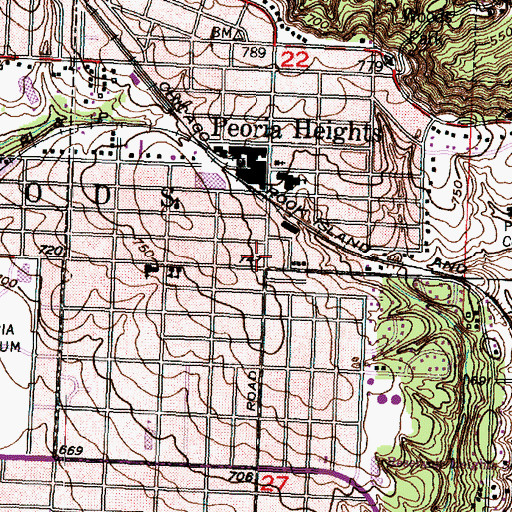 Topographic Map of Don Coven School of Dance, IL