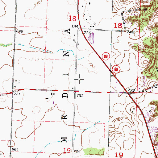 Topographic Map of Epiphany Church, IL