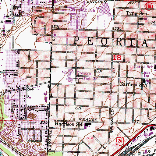 Topographic Map of Galilee Missionary Baptist Church, IL