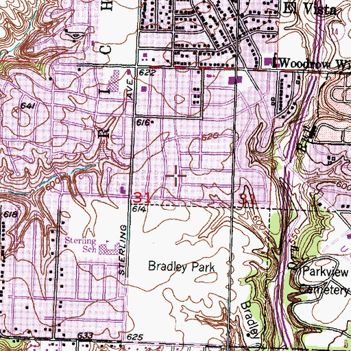 Topographic Map of Glamour Girl Charm School, IL