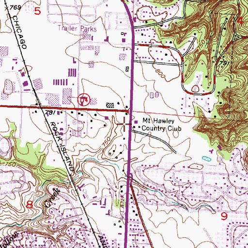 Topographic Map of Grace and Peace Lutheran Church, IL