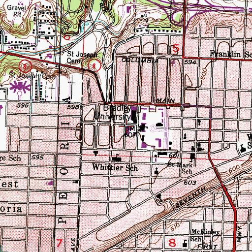 Topographic Map of Haussler Hall, IL