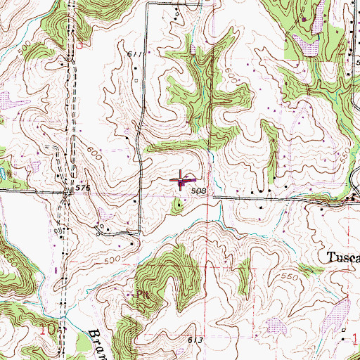 Topographic Map of Hollis Consolidated Grade School, IL