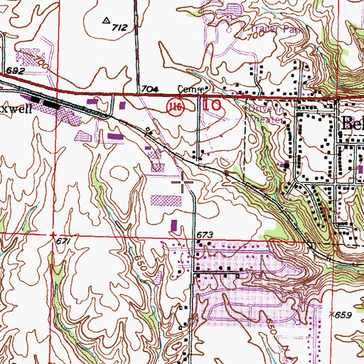 Topographic Map of Holy Cross Lutheran Church, IL