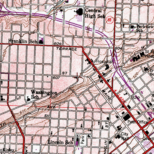 Topographic Map of Holy Tabernacle Church of God, IL