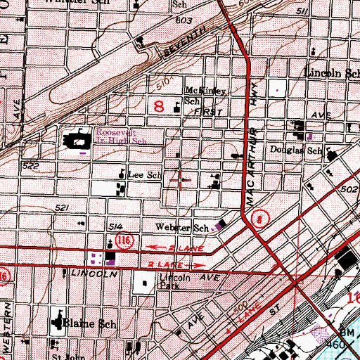 Topographic Map of Holy Temple Church of God, IL