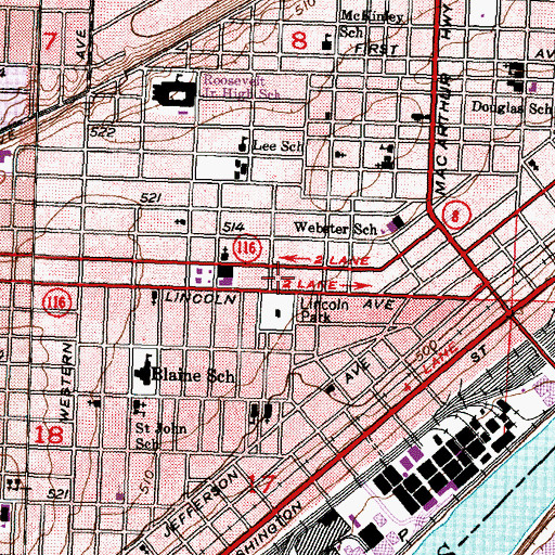 Topographic Map of House of Worship, IL
