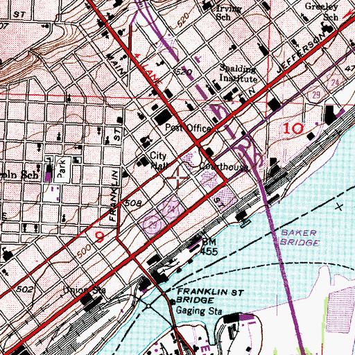 Topographic Map of Illinois Central College, IL