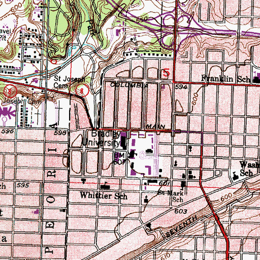Topographic Map of Jobst Hall, IL