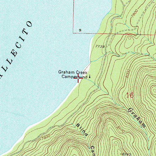 Topographic Map of Graham Creek, CO