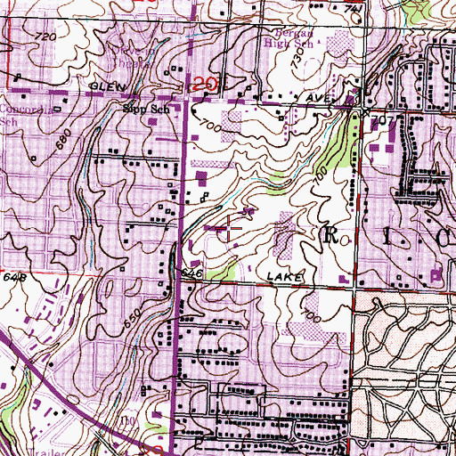 Topographic Map of Lakeview Park, IL