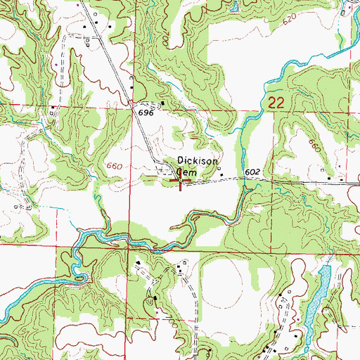 Topographic Map of Leslie Rutherford Park, IL