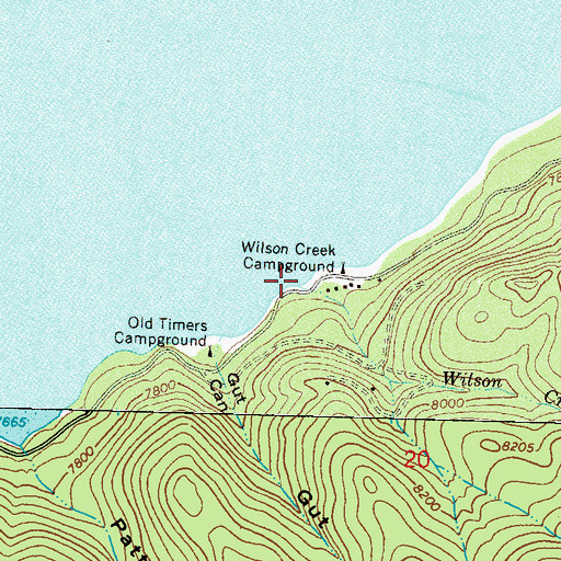 Topographic Map of Wilson Creek, CO