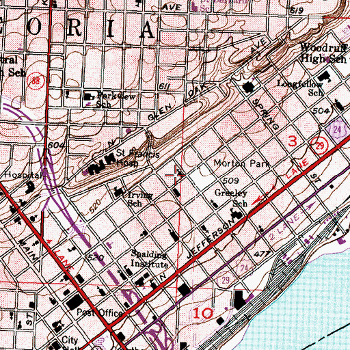 Topographic Map of Living Love Ministries, IL