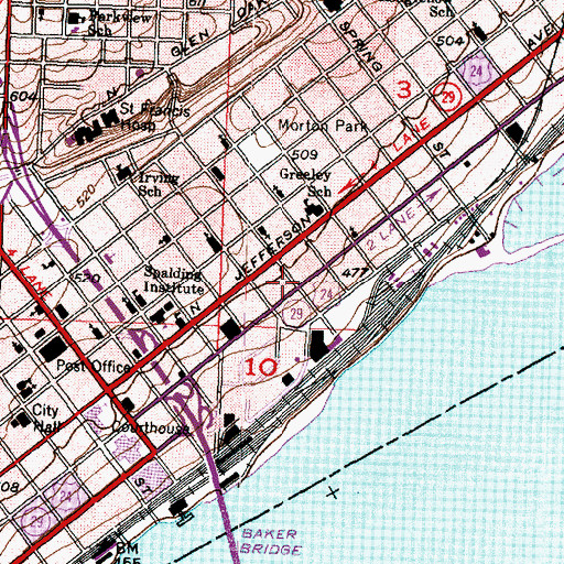 Topographic Map of Miracle Revival Church of God, IL