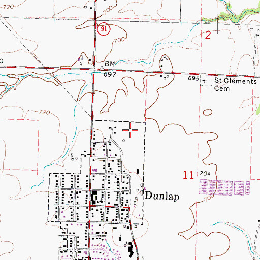 Topographic Map of North Park, IL