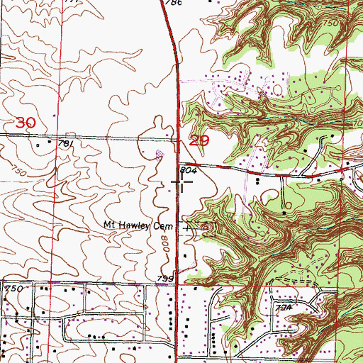Topographic Map of Northminster Presbyterian Church, IL