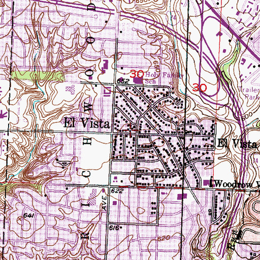 Topographic Map of Northwest Baptist Church, IL