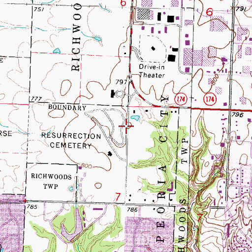 Topographic Map of Northwest Church of Christ, IL