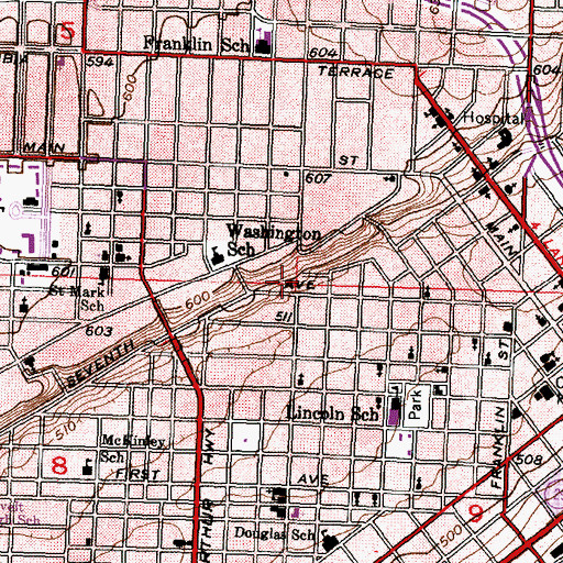 Topographic Map of Peoria Mineral Springs, IL