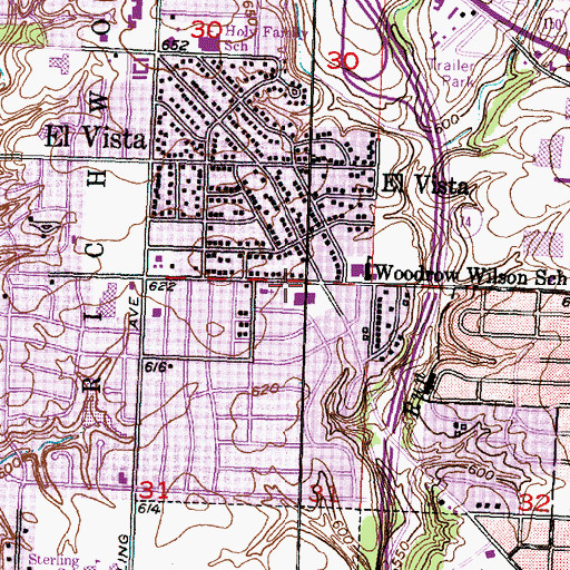 Topographic Map of Peoria North Mennonite Church, IL