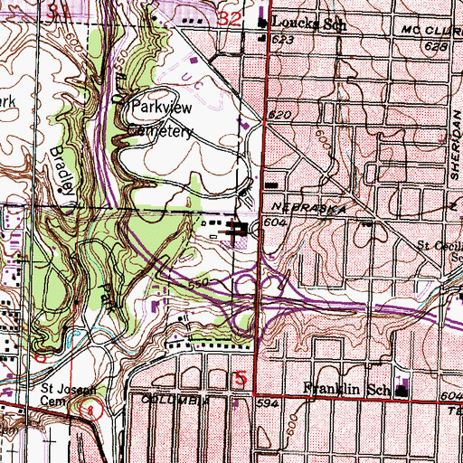 Topographic Map of Shea Stadium, IL