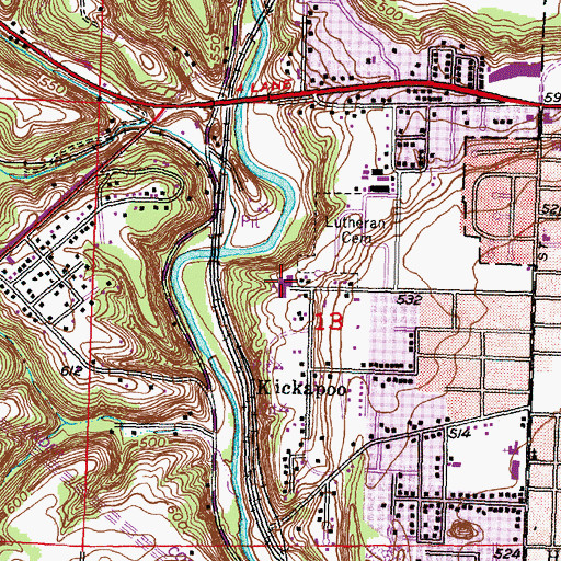 Topographic Map of Pleasant Hill Elementary School, IL