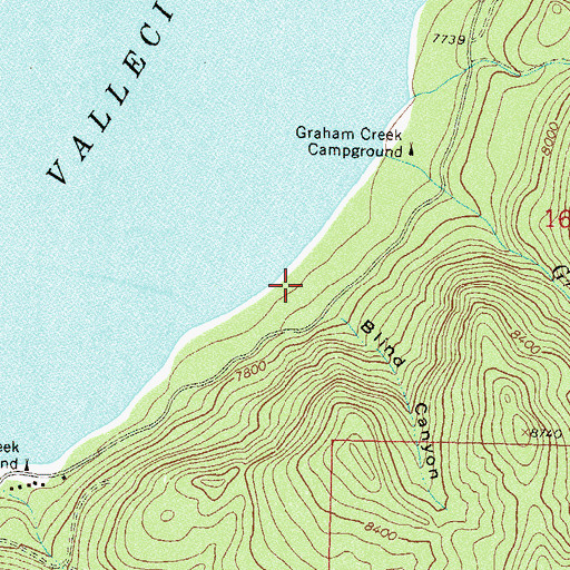 Topographic Map of Blind Canyon, CO