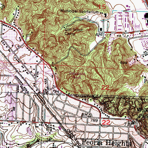 Topographic Map of Prospect Park, IL