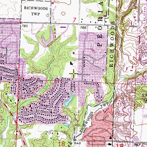 Topographic Map of Redeemer Lutheran Pre-School, IL