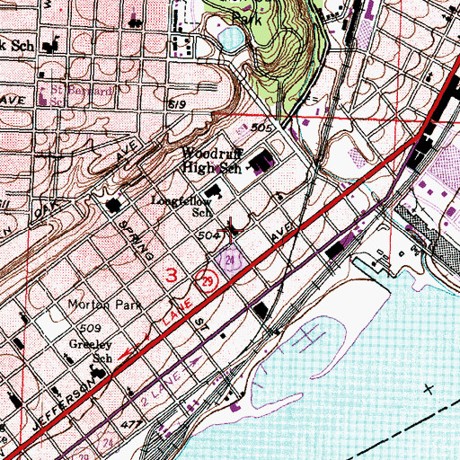 Topographic Map of Saint Andrews Day Care Center, IL