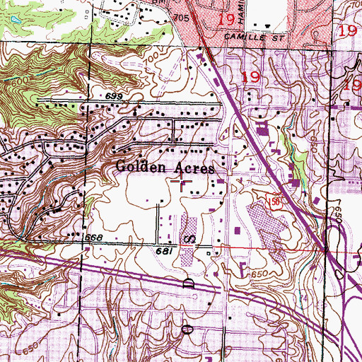 Topographic Map of Saint Sharbel Church, IL