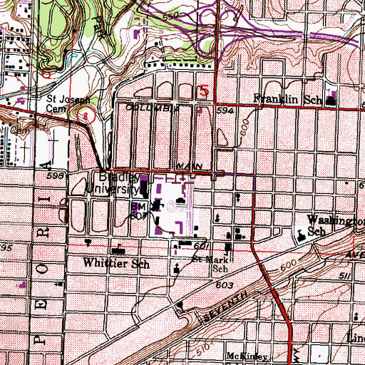 Topographic Map of Sisson Hall, IL