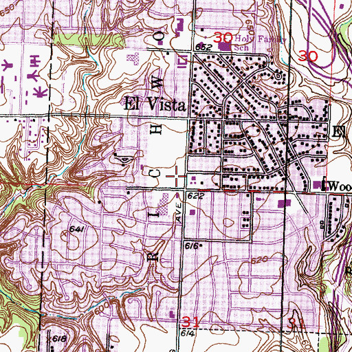 Topographic Map of Sterling Bazaar Shopping Center, IL