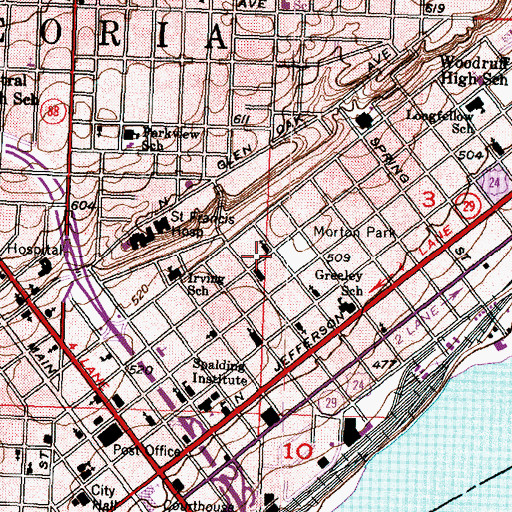 Topographic Map of Trinity Temple Church, IL