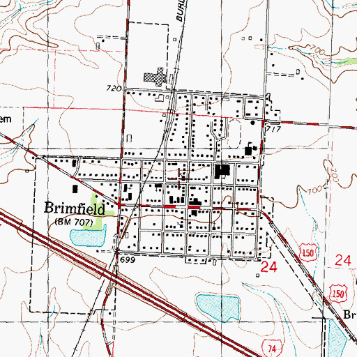 Topographic Map of Union Church, IL