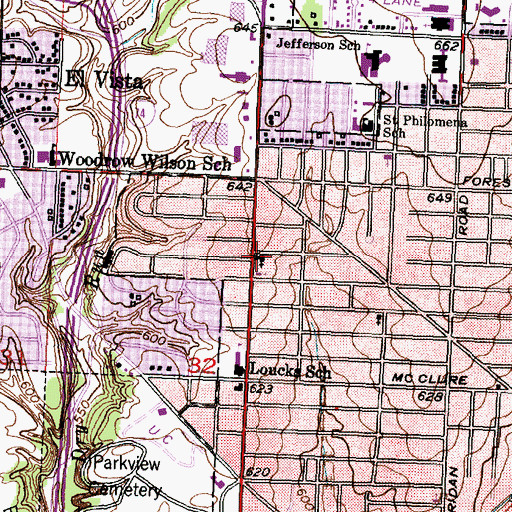 Topographic Map of University United Methodist Church, IL